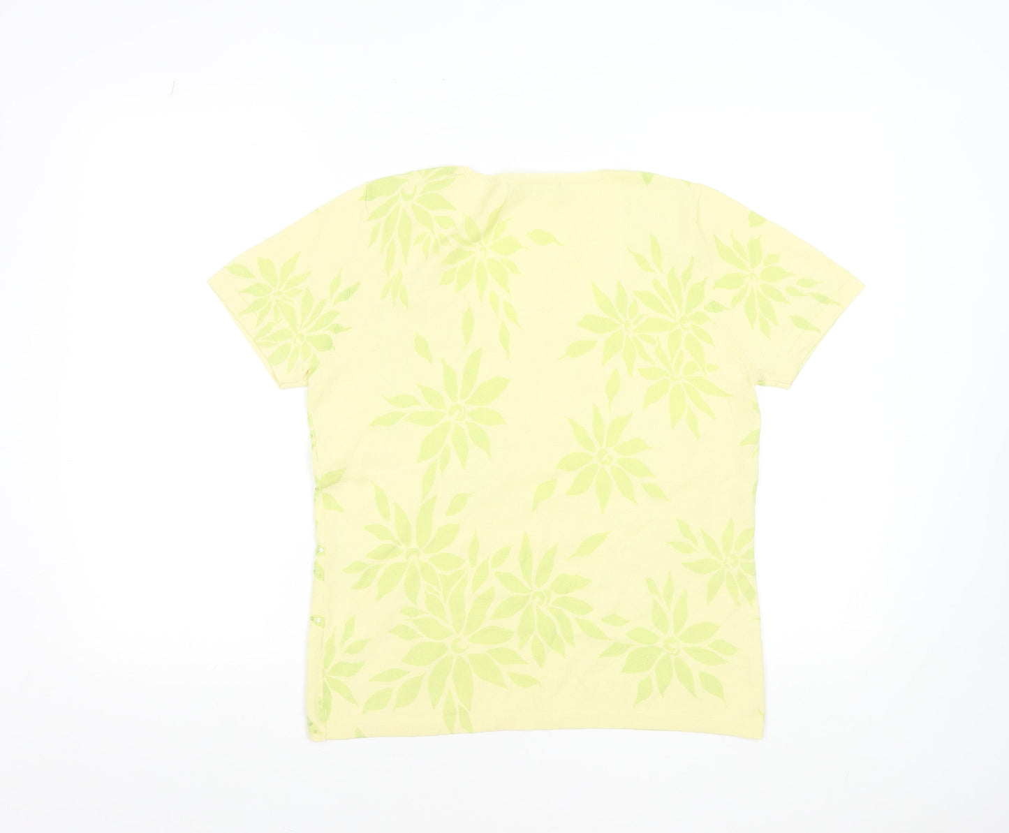 Womens UK Size M Windsmoor Yellow Basic T-Shirt