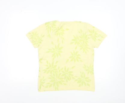 Womens UK Size M Windsmoor Yellow Basic T-Shirt