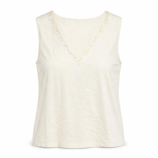 Womens UK Size L Planet Ivory Basic Tank