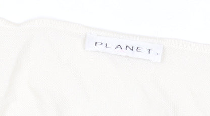 Womens UK Size L Planet Ivory Basic Tank