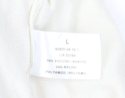 Womens UK Size L Planet Ivory Basic Tank