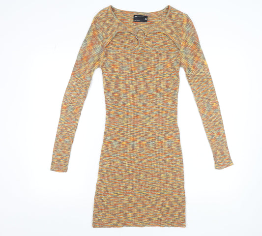ASOS DESIGN Women’s Multicoloured Bodycon Knit Dress Size 10