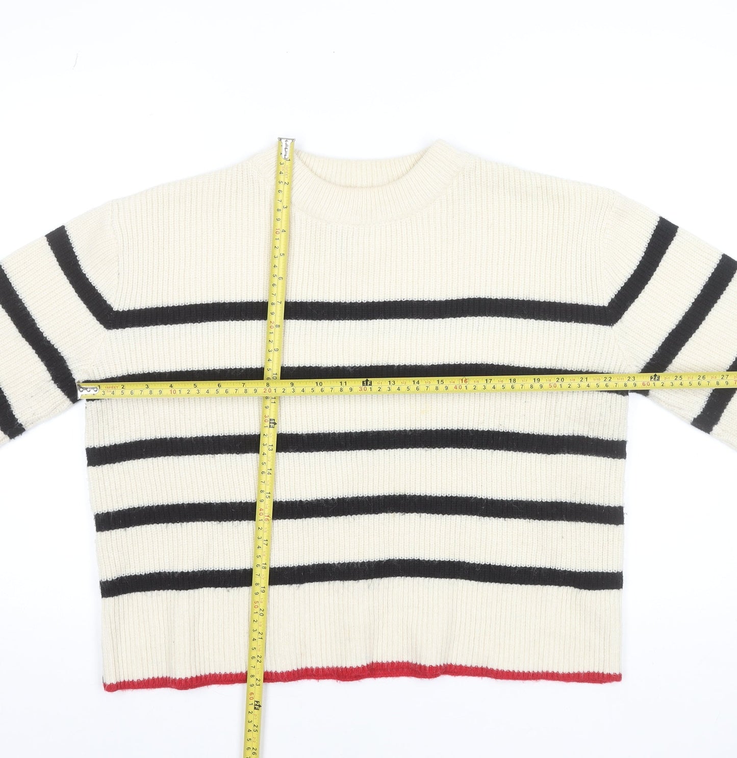 Womens UK Size One Size Golden Days Paris Ivory Pullover Jumper