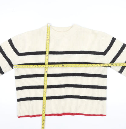 Womens UK Size One Size Golden Days Paris Ivory Pullover Jumper