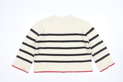 Womens UK Size One Size Golden Days Paris Ivory Pullover Jumper