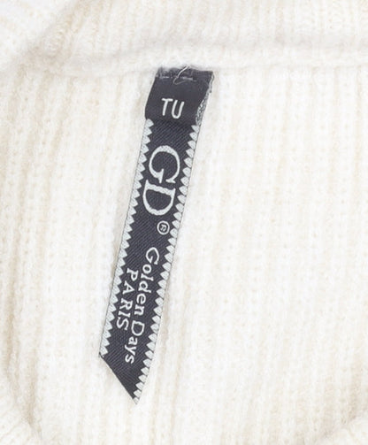 Womens UK Size One Size Golden Days Paris Ivory Pullover Jumper
