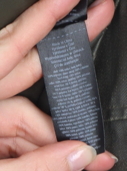 F&F Women's Brown Waxed Hooded Parka Jacket Size 14