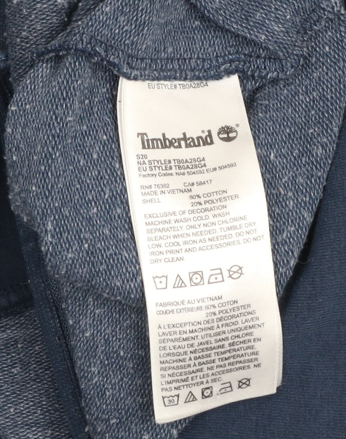 Timberland Men's Blue Full Zip Hoodie XL Regular Fit Cotton Blend