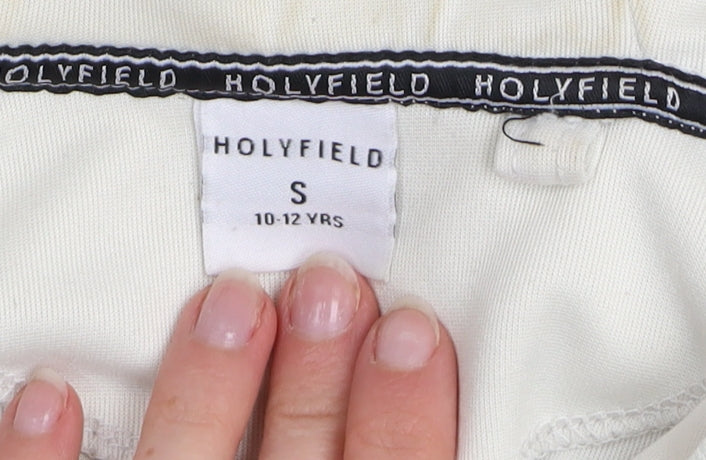 Holyfield Boys Green & Cream Pullover Hoodie Size 10-12 Years Colourblock