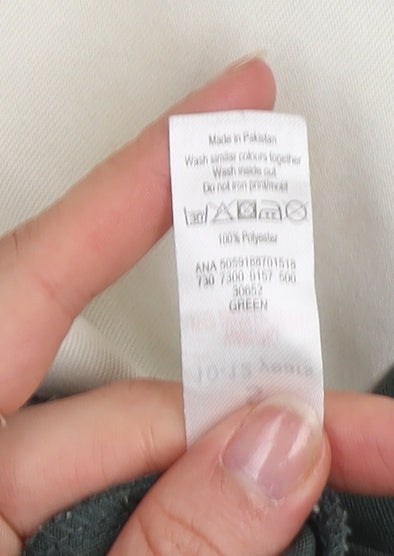 Holyfield Boys Green & Cream Pullover Hoodie Size 10-12 Years Colourblock