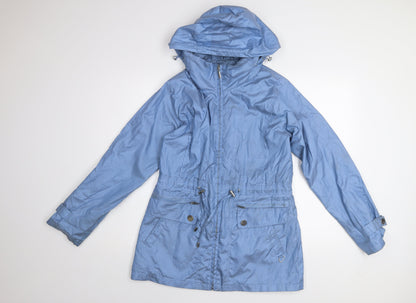 First Avenue Women's Blue Hooded Parka Jacket Size 12