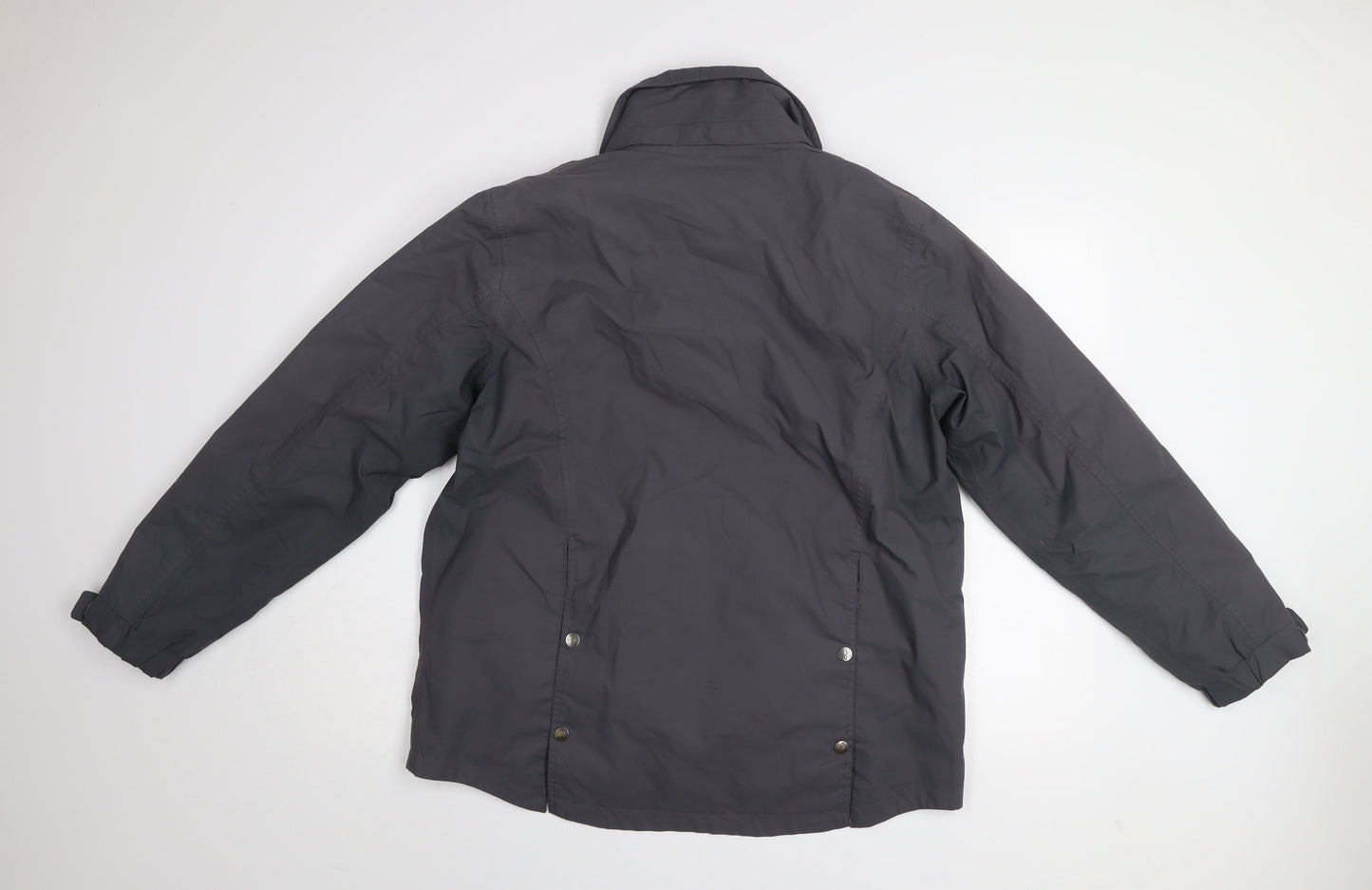 Joules Womens Grey Waterproof Mid-Length Rain Coat Jacket UK 14