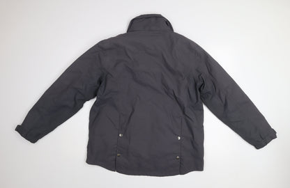 Joules Womens Grey Waterproof Mid-Length Rain Coat Jacket UK 14