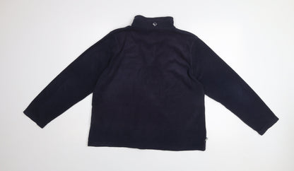 Regatta Women Navy Fleece 1/2 Zip Pullover Sweatshirt UK 16