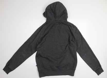 Superdry Men’s Grey Pullover Hoodie XL Sports Fleece Graphic Print