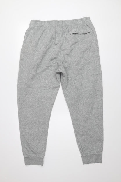 Nike Men's Grey XL Jogger Sweatpants - Fleece Lined Cotton Blend