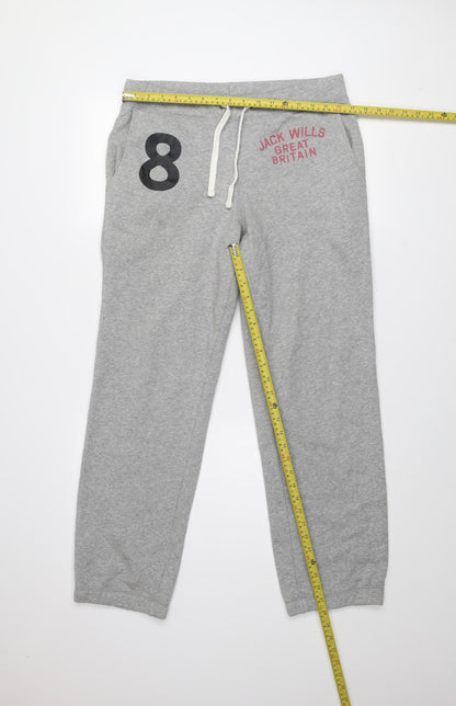 Jack Wills Men's Grey Sweatpants S Athletic Fleece Joggers