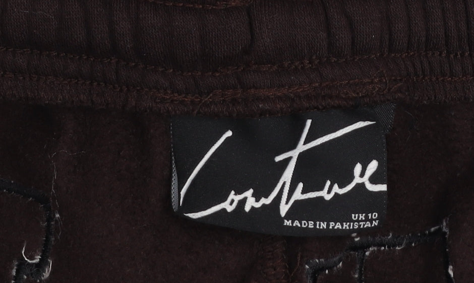 Womens UK Size 10 Couture Regular Fit Jogger Brown Trousers