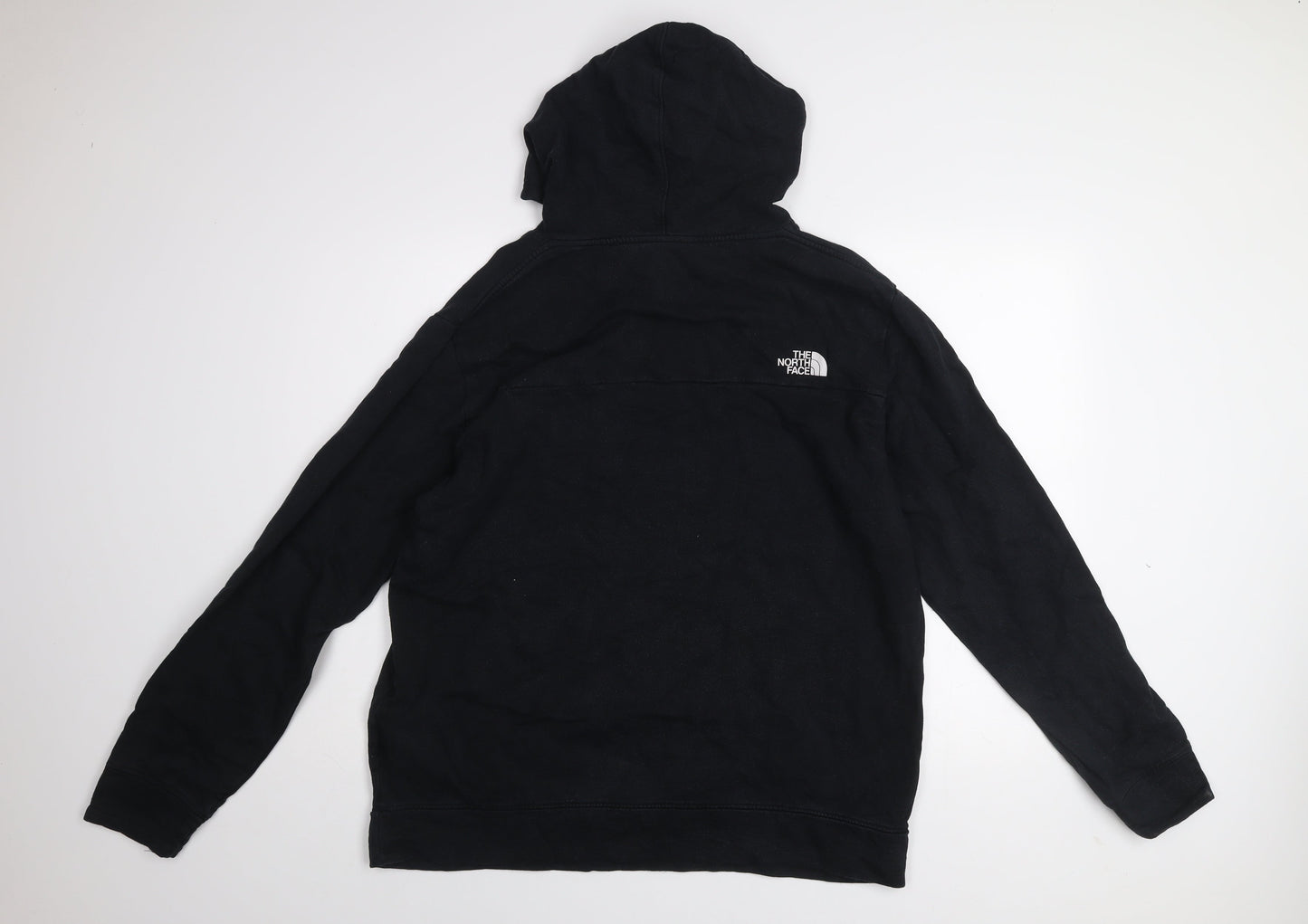 The North Face Mens Black XL Pullover Hoodie Fleece Logo Sweatshirt