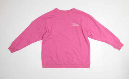 Hollister Womens Pink Cotton Blend Crew Neck Sweatshirt Size S