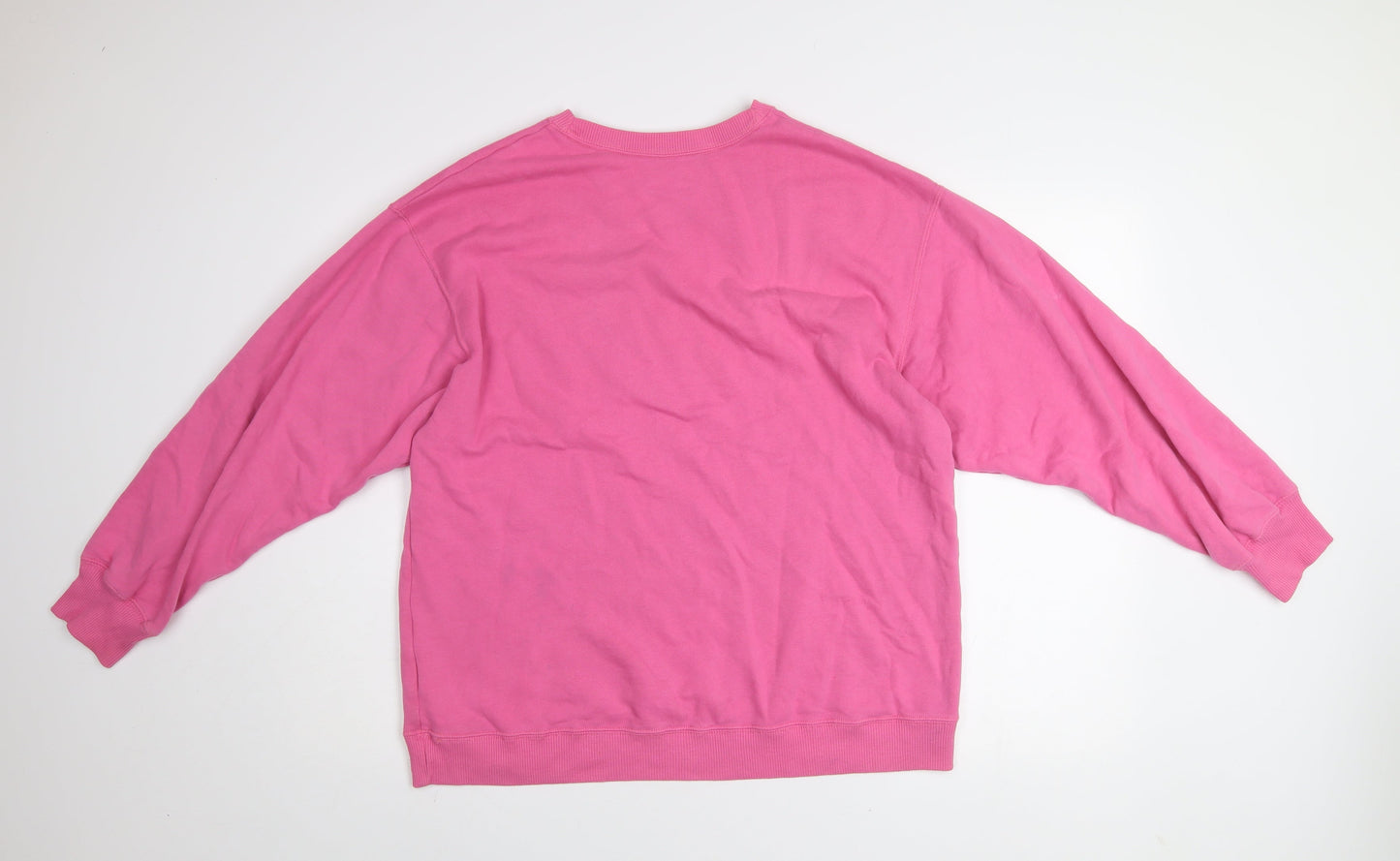 Hollister Womens Pink Cotton Blend Crew Neck Sweatshirt Size S