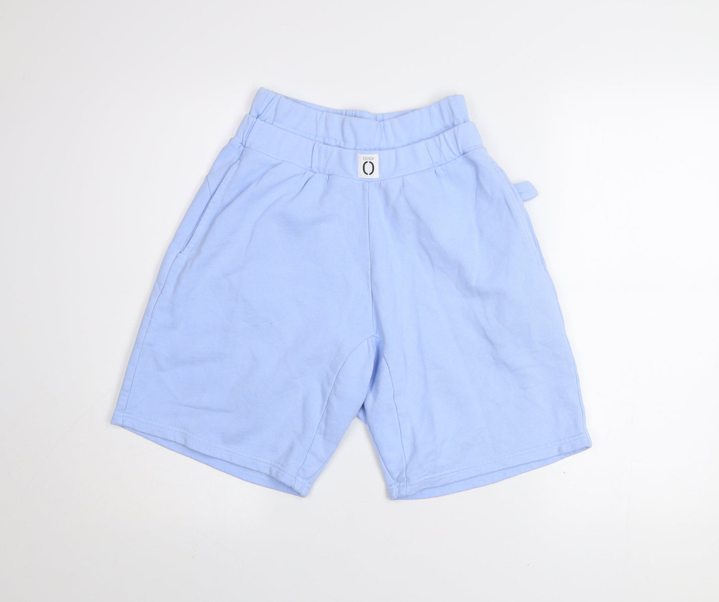 Little O Women Blue Cotton Athletic Shorts Size M
