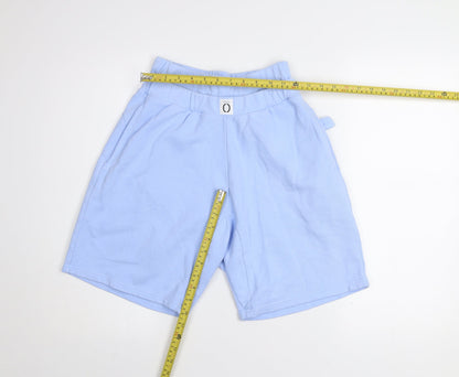 Little O Women Blue Cotton Athletic Shorts Size M