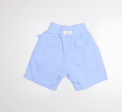 Little O Women Blue Cotton Athletic Shorts Size M