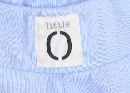 Little O Women Blue Cotton Athletic Shorts Size M