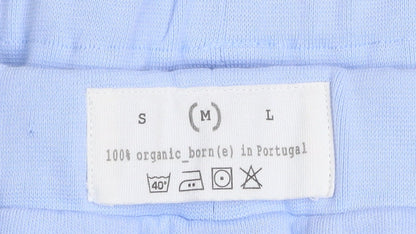 Little O Women Blue Cotton Athletic Shorts Size M