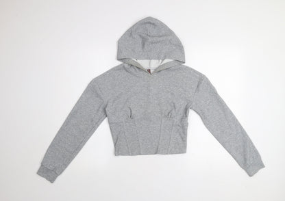 Womens UK Size S By Swan Grey Pullover Hoodie