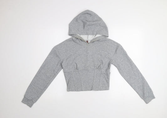 Womens UK Size S By Swan Grey Pullover Hoodie