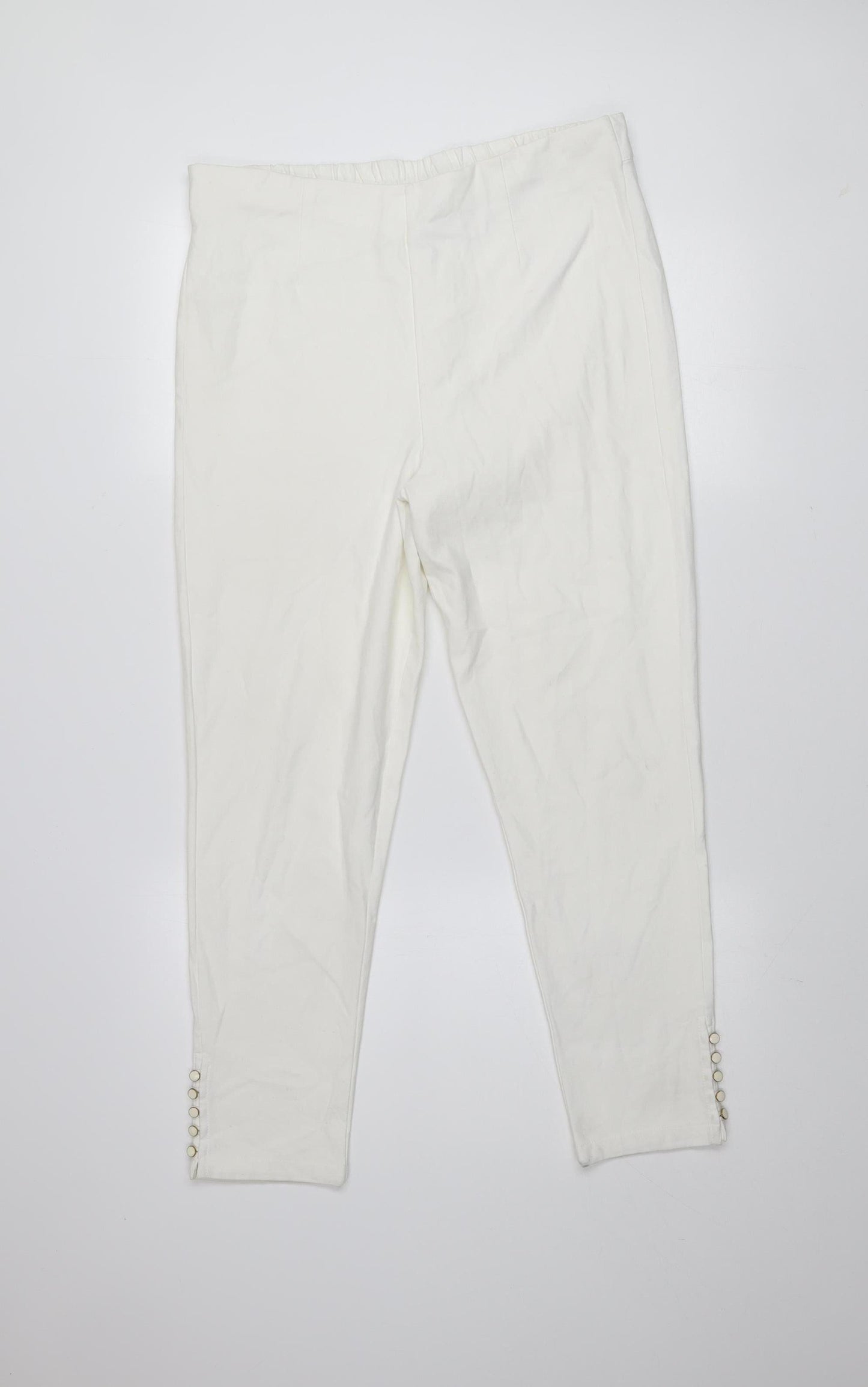 Womens UK Size 3XL FFU Slim Fit Casual Travel Ivory Trousers