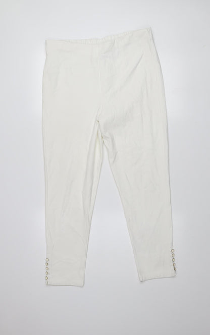Womens UK Size 3XL FFU Slim Fit Casual Travel Ivory Trousers