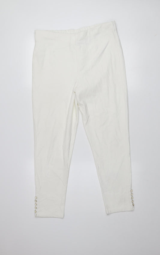 Womens UK Size 3XL FFU Slim Fit Casual Travel Ivory Trousers