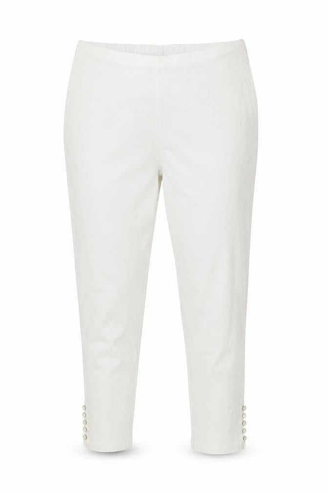 Womens UK Size 3XL FFU Slim Fit Casual Travel Ivory Trousers