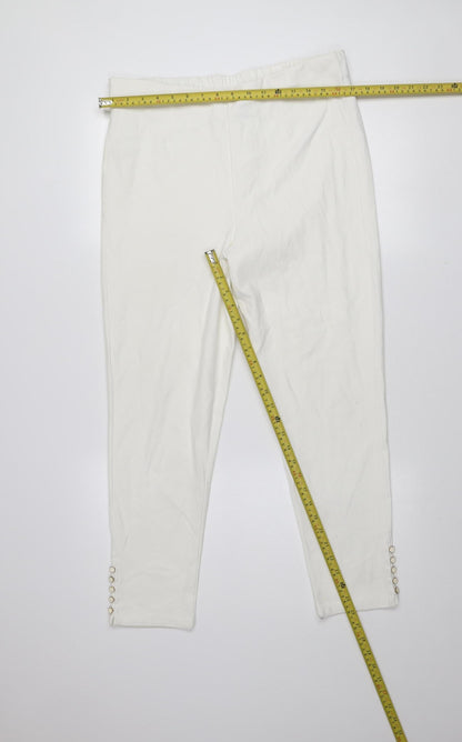 Womens UK Size 3XL FFU Slim Fit Casual Travel Ivory Trousers