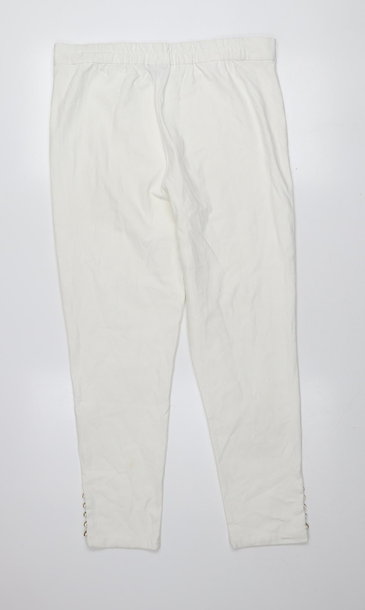 Womens UK Size 3XL FFU Slim Fit Casual Travel Ivory Trousers