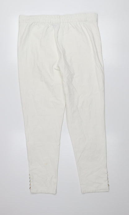 Womens UK Size 3XL FFU Slim Fit Casual Travel Ivory Trousers