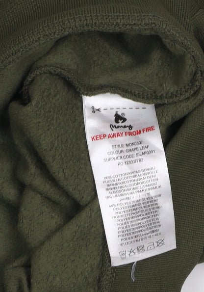 Money Boys Green Hoodie 9-10 Years Pullover Cotton Blend Logo Design