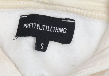 Womens UK Size S PRETTYLITTLETHING Beige Full Zip Hoodie