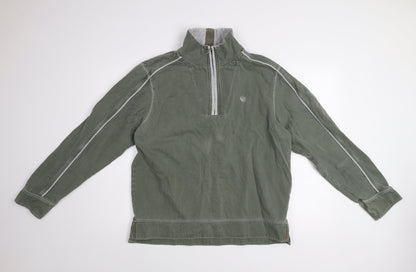 Mens UK Size L We Originals Green 1/2 Zip Sweatshirt