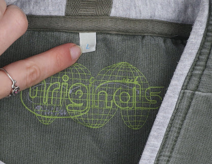 Mens UK Size L We Originals Green 1/2 Zip Sweatshirt