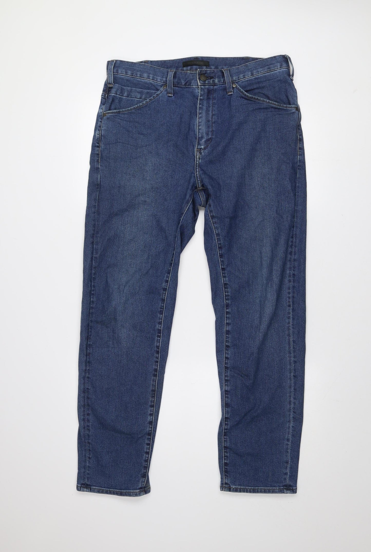 UNIQLO Men Blue 32in Regular Fit Straight Denim Jeans
