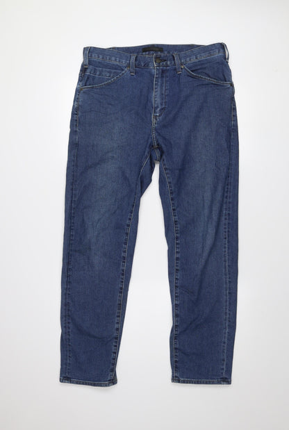 UNIQLO Men Blue 32in Regular Fit Straight Denim Jeans
