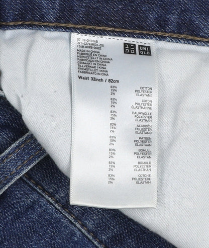 UNIQLO Men Blue 32in Regular Fit Straight Denim Jeans