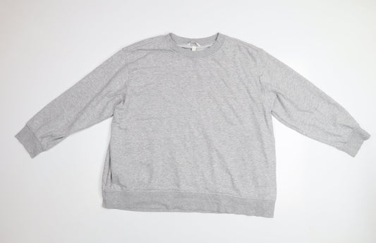 H&M Mama Women's Grey XL Pullover Sweatshirt - Soft Cotton Blend
