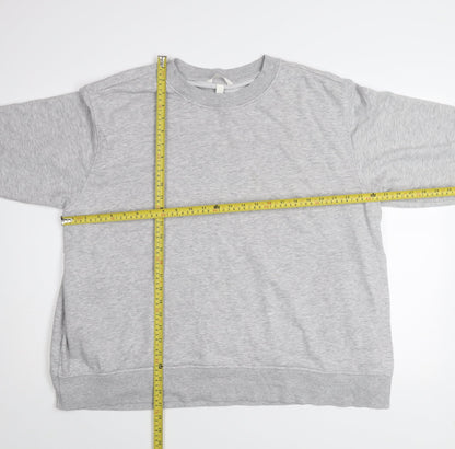 H&M Mama Women's Grey XL Pullover Sweatshirt - Soft Cotton Blend