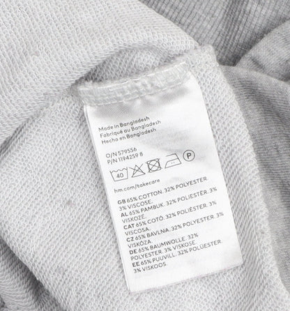 H&M Mama Women's Grey XL Pullover Sweatshirt - Soft Cotton Blend