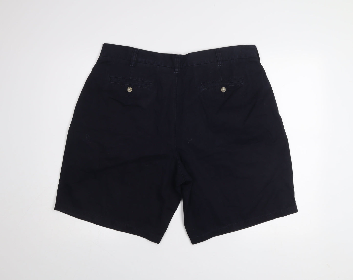 St. Bernard Men's Blue Chino Shorts Size 40 Regular Fit Casual Cotton